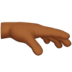 🫳🏾 palm down hand: medium-dark skin tone display on Apple